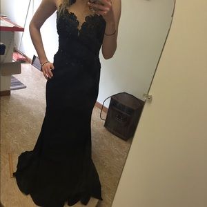 Black Mermaid Prom Dress